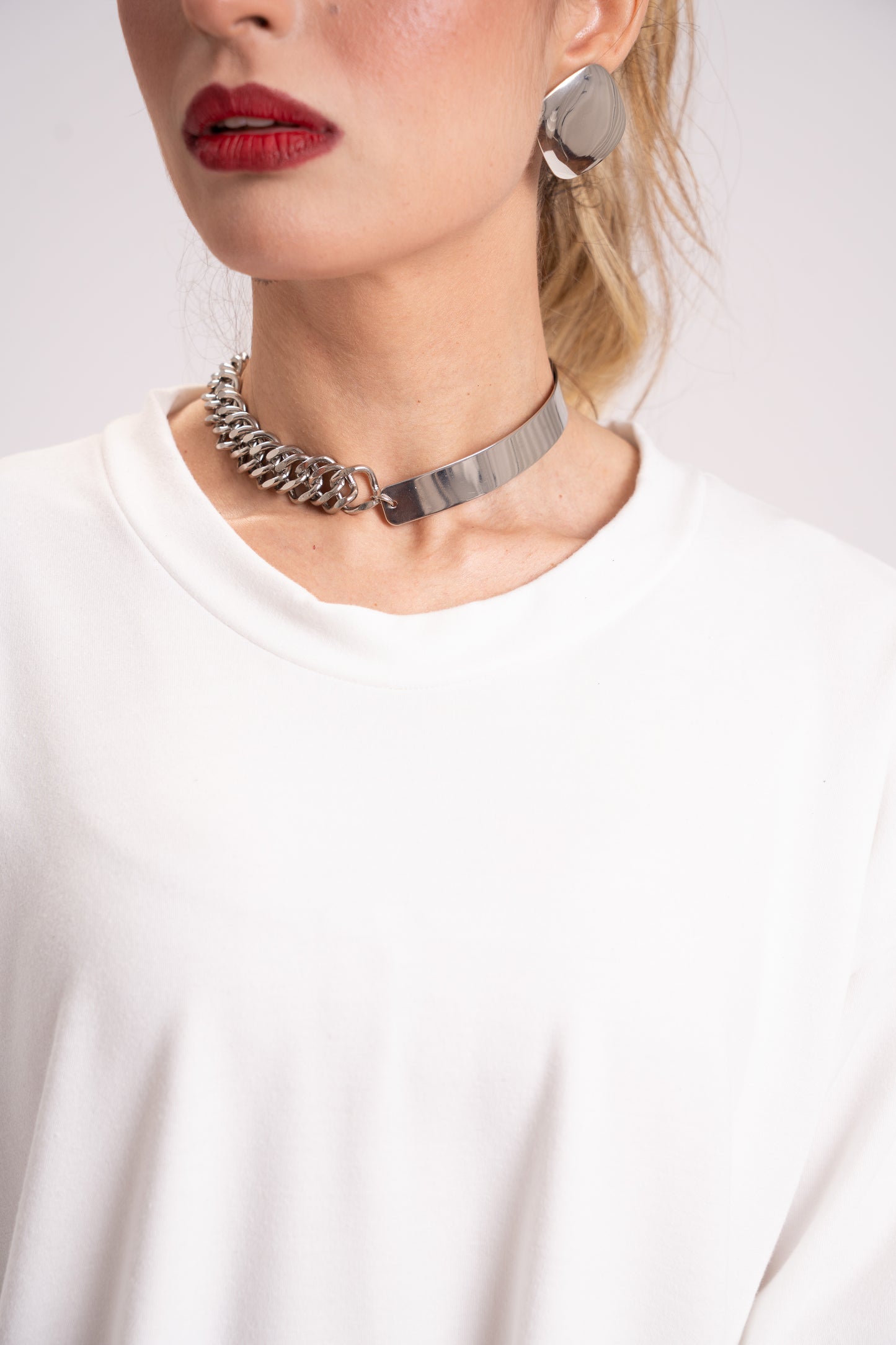Choker Corrente Meduza Ródio